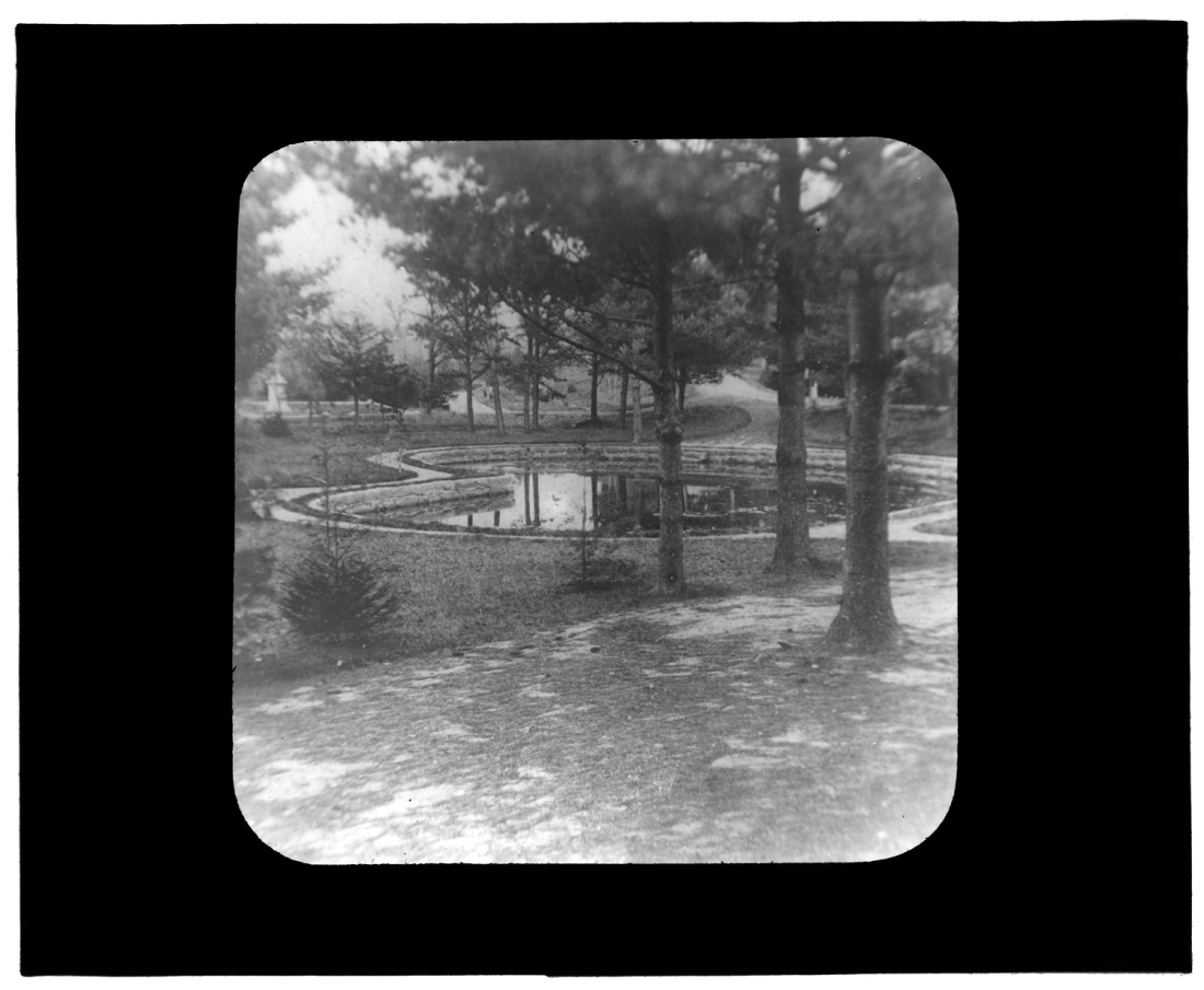 Evergreen Cemetery Pond, 1876
